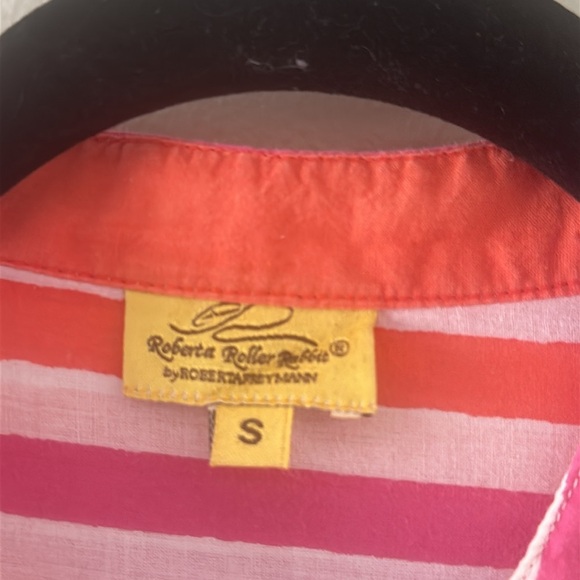 Roller Rabbit Striped Cotton Tunic Top Sz Small Coastal Resortwear Chic Preppy - Picture 5 of 11